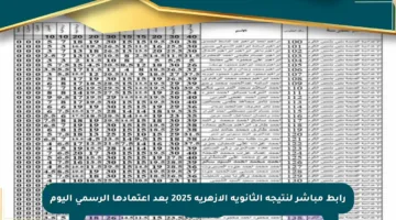 رابط مباشر لنتيجة الثانوية الأزهرية 2025 بعد اعتمادها الرسمي اليوم